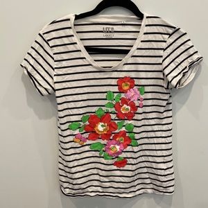 Uniqlo Liberty London Floral Stripe T-Shirt Size S